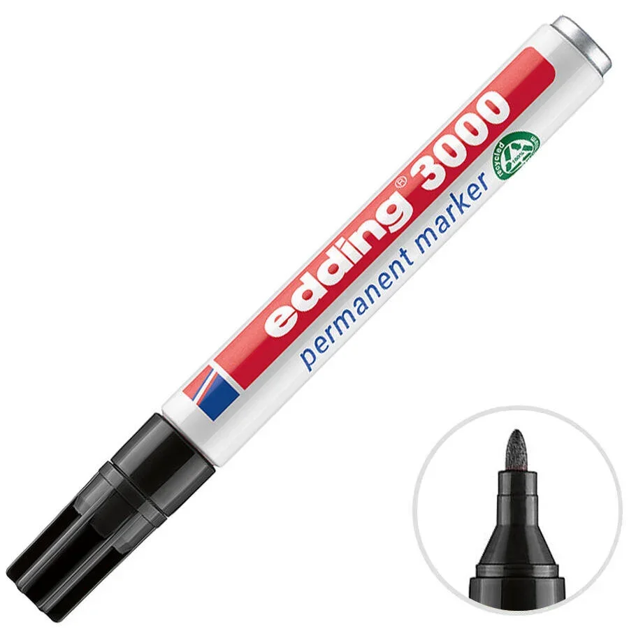 Edding 3000 Permanent Marker Kalem Siyah