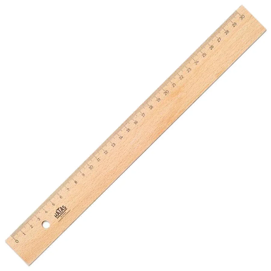 Hatas 00035 Tahta Cetvel Takviyesiz 30 cm