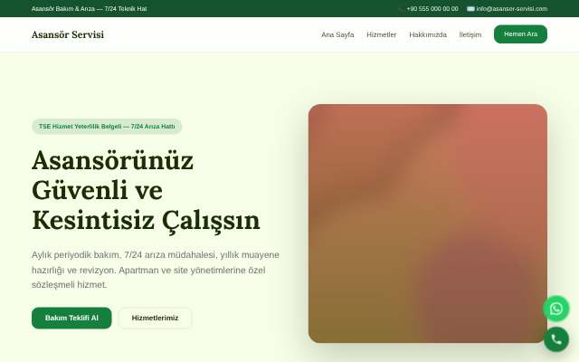 Asansör Servisi — Doğal Yeşil