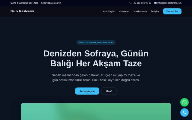 Balık Restoranı — Gece Mavisi