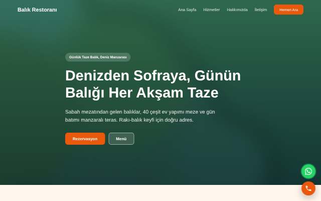 Balık Restoranı — Sıcak Turuncu