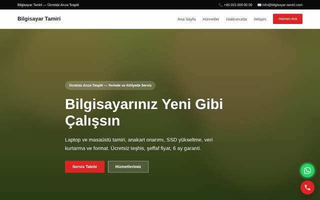 Bilgisayar Tamiri — Cesur Kırmızı