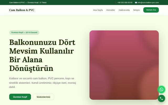 Cam Balkon & PVC — Doğal Yeşil