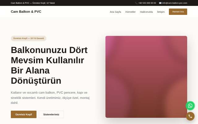 Cam Balkon & PVC — Zarif Serif
