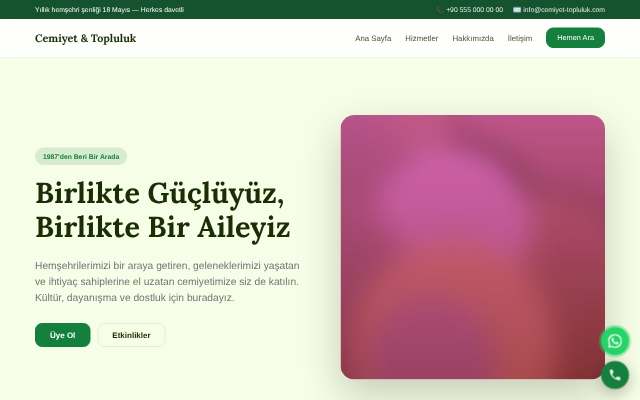 Cemiyet & Topluluk — Doğal Yeşil