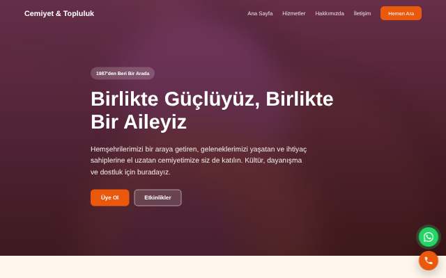 Cemiyet & Topluluk — Sıcak Turuncu