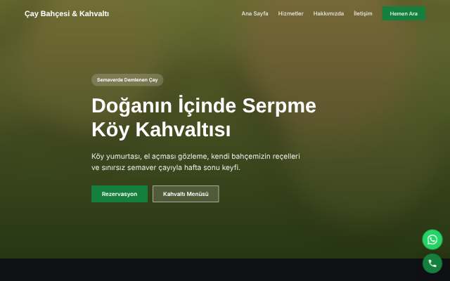 Çay Bahçesi & Kahvaltı — Koyu & Güçlü