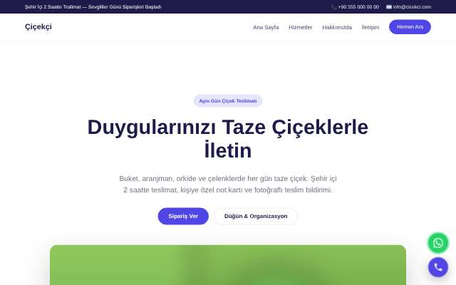 Çiçekçi — Canlı & Modern