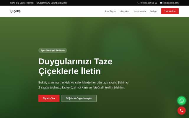 Çiçekçi — Cesur Kırmızı
