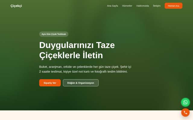 Çiçekçi — Sıcak Turuncu