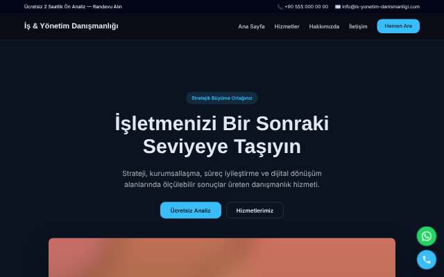 İş & Yönetim Danışmanlığı — Gece Mavisi