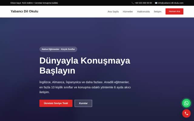 Yabancı Dil Okulu — Cesur Kırmızı