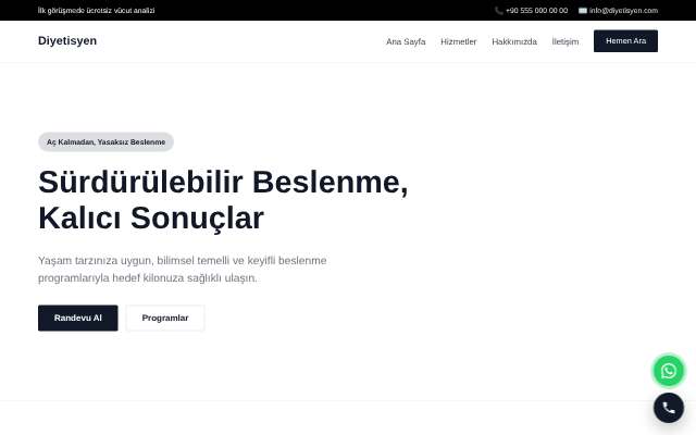 Diyetisyen — Minimal Beyaz