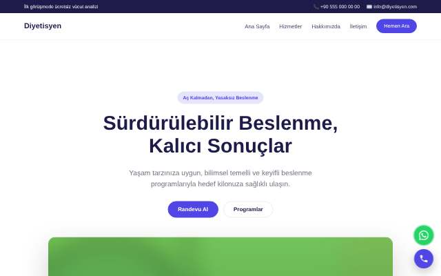Diyetisyen — Canlı & Modern