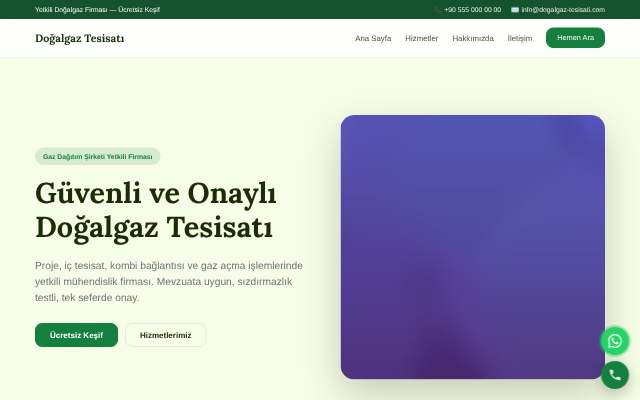 Doğalgaz Tesisatı — Doğal Yeşil