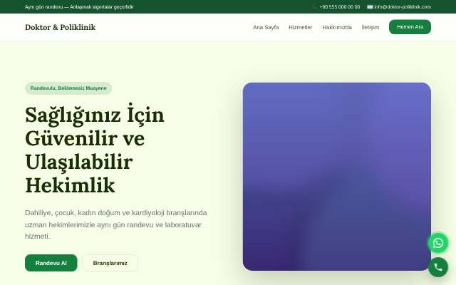 Doktor & Poliklinik — Doğal Yeşil