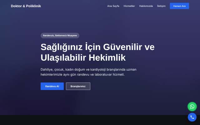 Doktor & Poliklinik — Koyu & Güçlü