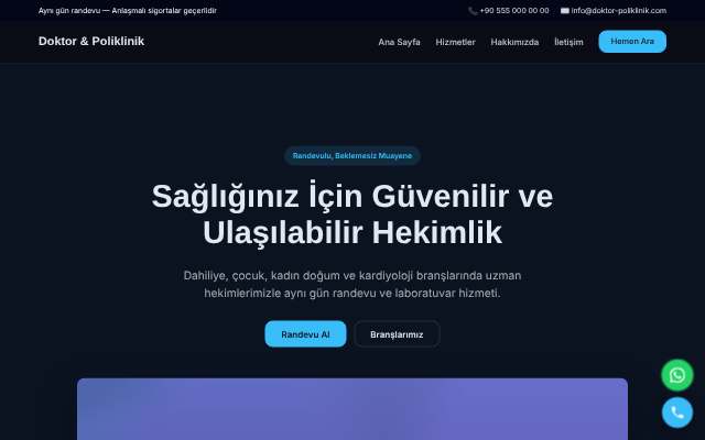 Doktor & Poliklinik — Gece Mavisi