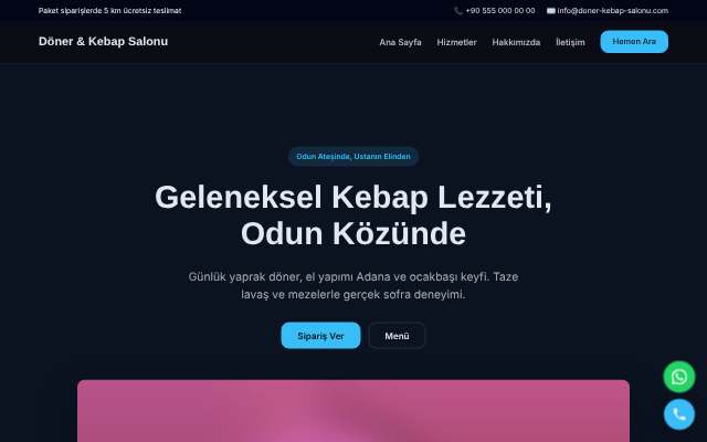 Döner & Kebap Salonu — Gece Mavisi