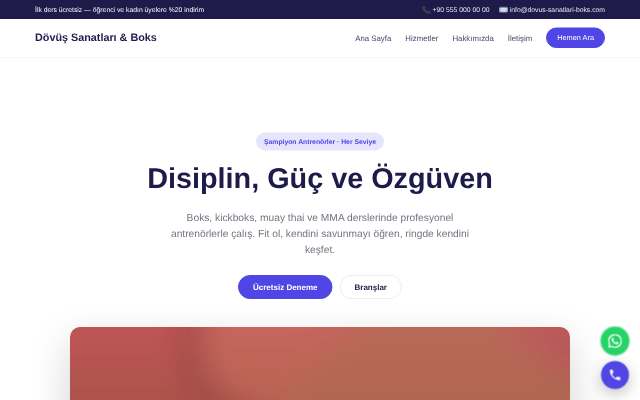 Dövüş Sanatları & Boks — Canlı & Modern