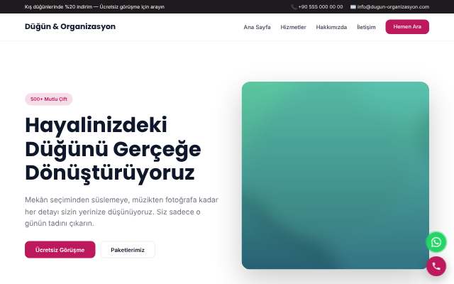 Düğün & Organizasyon