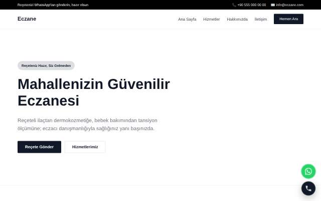 Eczane — Minimal Beyaz