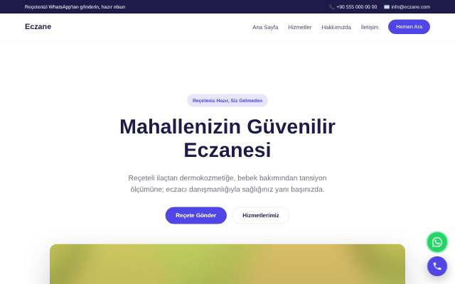 Eczane — Canlı & Modern