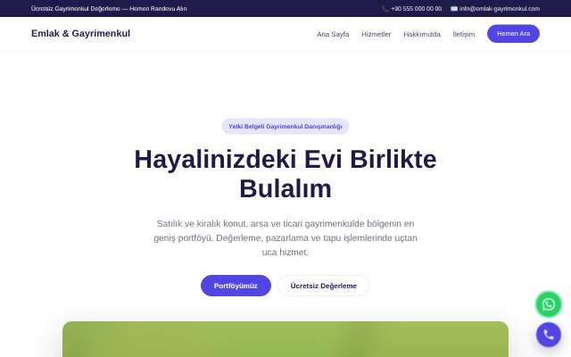 Emlak & Gayrimenkul — Canlı & Modern