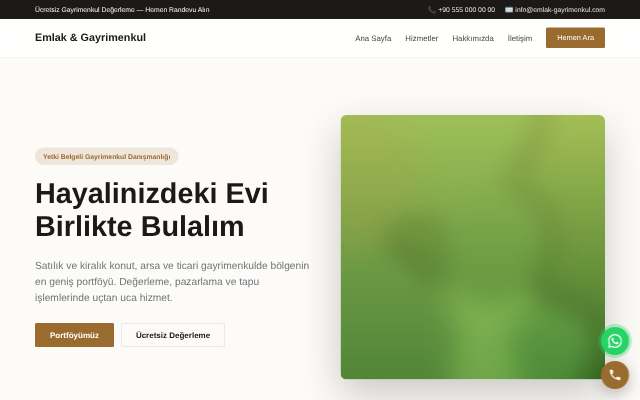 Emlak & Gayrimenkul — Zarif Serif