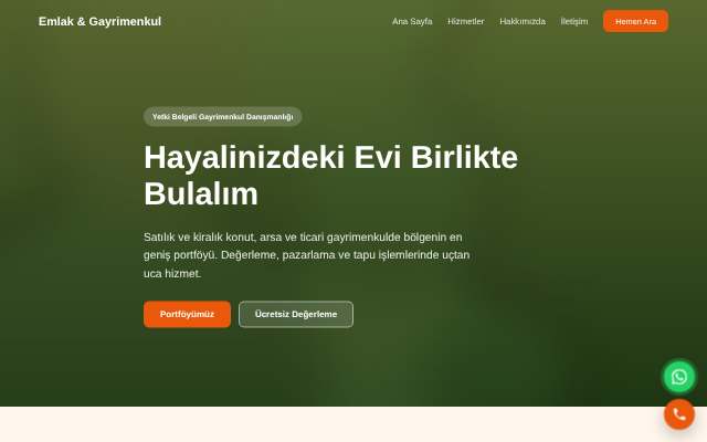 Emlak & Gayrimenkul — Sıcak Turuncu