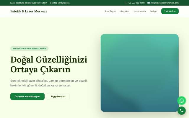 Estetik & Lazer Merkezi — Doğal Yeşil