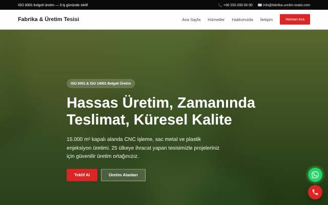 Fabrika & Üretim Tesisi — Cesur Kırmızı