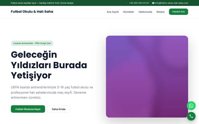 Futbol Okulu & Halı Saha
