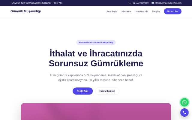 Gümrük Müşavirliği — Canlı & Modern