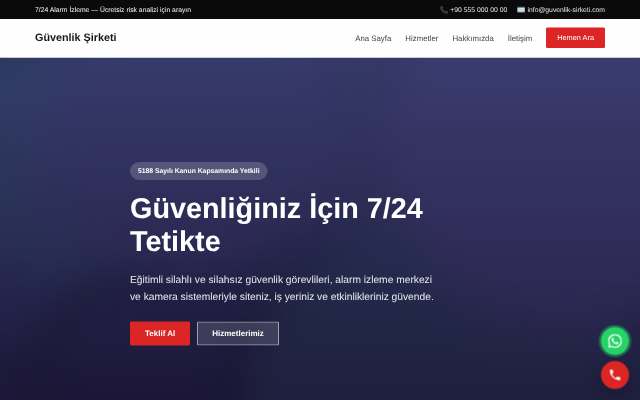 Güvenlik Şirketi — Cesur Kırmızı