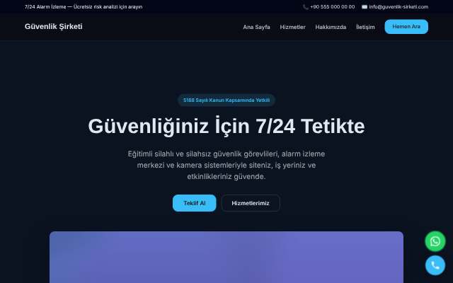 Güvenlik Şirketi — Gece Mavisi