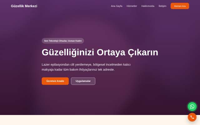 Güzellik Merkezi — Sıcak Turuncu
