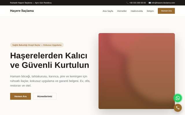 Haşere İlaçlama — Zarif Serif