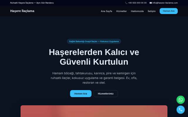 Haşere İlaçlama — Gece Mavisi
