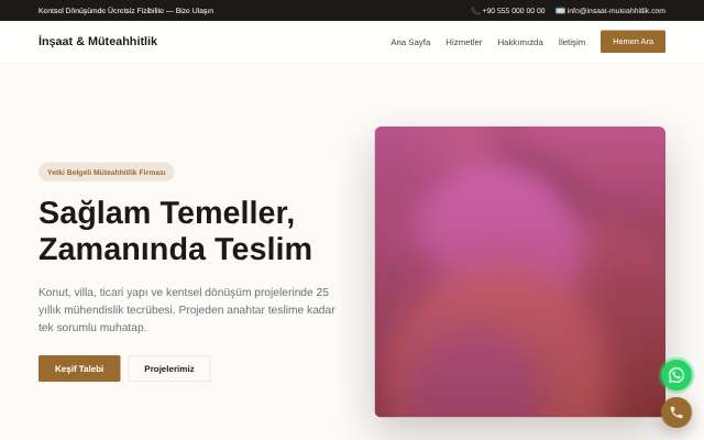İnşaat & Müteahhitlik — Zarif Serif