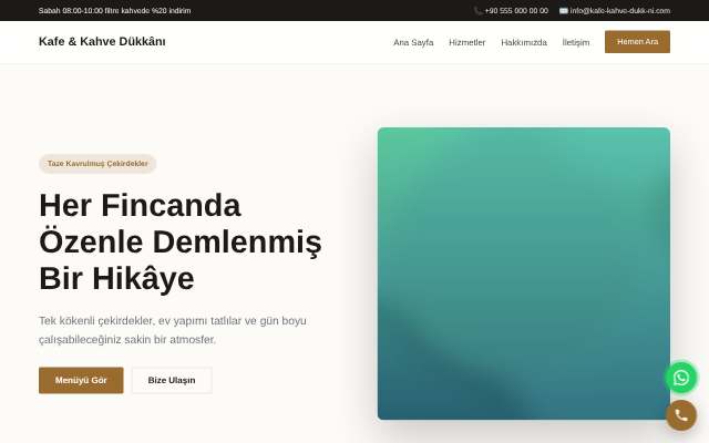 Kafe & Kahve Dükkânı — Zarif Serif