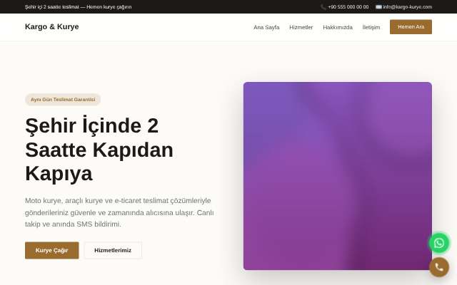 Kargo & Kurye — Zarif Serif
