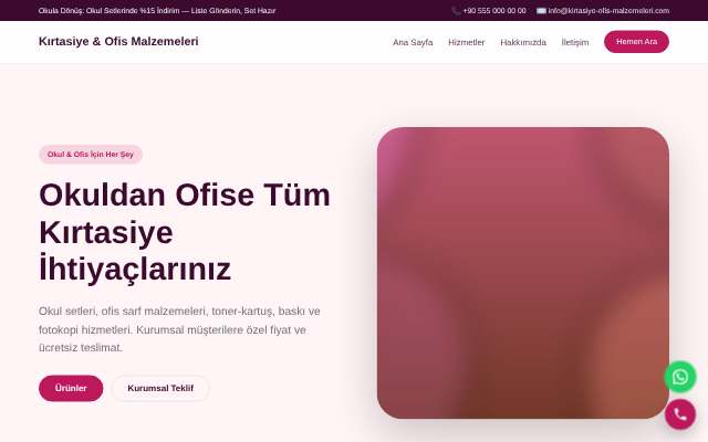 Kırtasiye & Ofis Malzemeleri — Yumuşak Pastel