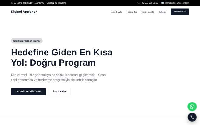 Kişisel Antrenör — Minimal Beyaz