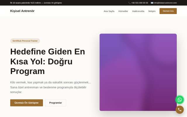 Kişisel Antrenör — Zarif Serif