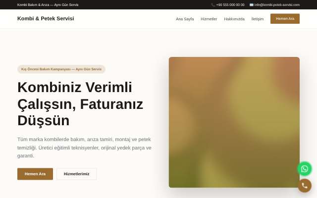 Kombi & Petek Servisi — Zarif Serif