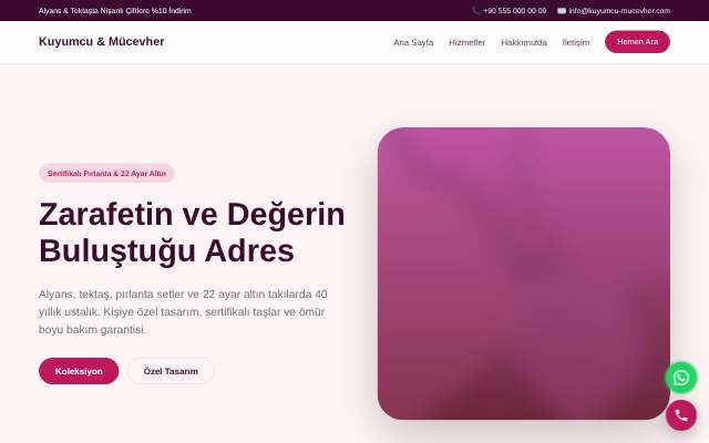 Kuyumcu & Mücevher — Yumuşak Pastel