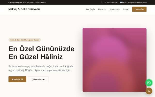 Makyaj & Gelin Stüdyosu — Zarif Serif