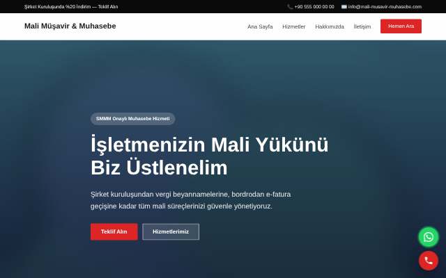 Mali Müşavir & Muhasebe — Cesur Kırmızı