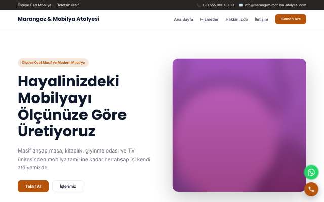 Marangoz & Mobilya Atölyesi